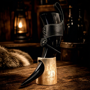 Cuerno para Beber Natural Ecológico Hecho a Mano, Material Orgánico Pulido, Estilo Vikingo, Imitación Antigua para el Hogar, Bodas, Fiestas - Product Image 1