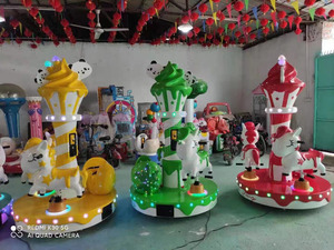 Parque de Atracciones para interiores y exteriores, parque de diversiones para niños, carrusel para tres personas - Product Image 6