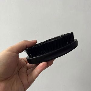 Custom LOGO Black Wooden Handle <b>Beard</b> Cleaning Brush Mustache Grooming Brush for Men - Product Image 5