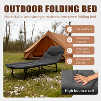 Lit pliant simple ultraléger à cadre solide pour extérieur d'usine Lit de camping pliant pour invités de camping