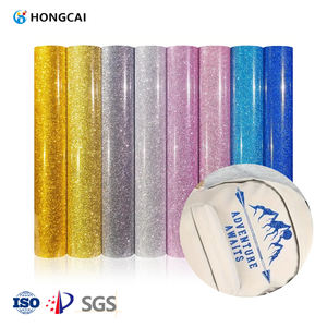 27 couleurs 30.5cm * 5m/12in * 16.4ft Rouleaux de vinyle de transfert de chaleur à paillettes faciles à couper et à désherber pour la conception de transfert de chaleur en vinyle textile - Product Image 1