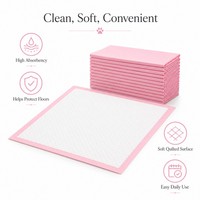 Tapis absorbants pour chiens et chats, roses, écologiques, épaissis, haute absorption, film SAP PE imperméable IPX7, fonction de nettoyage, fourniture personnalisée