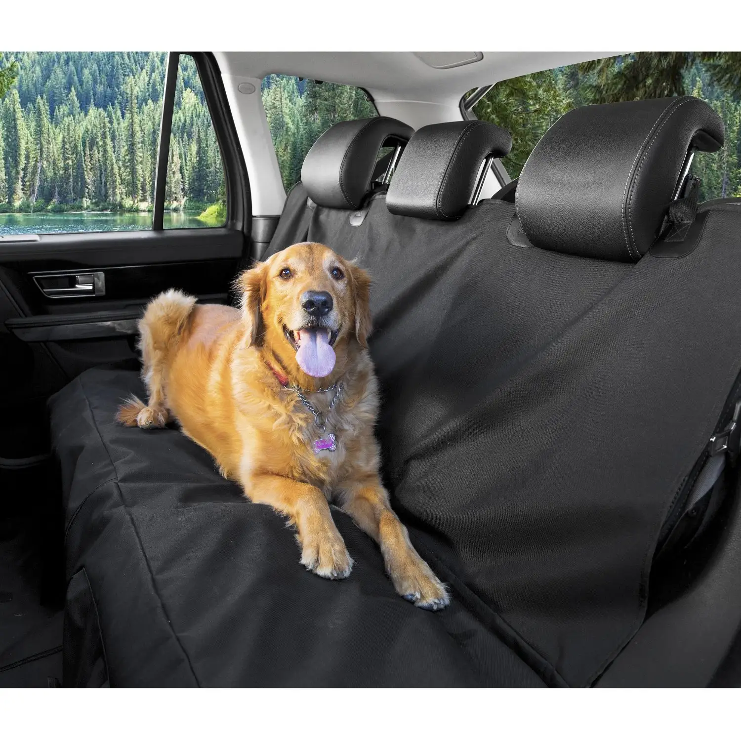 Funda de asiento para mascotas de coche con gancho de bolsillo hamaca alfombrilla para mascotas de coche funda de asiento trasero para coche