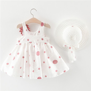 Robe pour bébé et enfant à pois blancs, style tendance, prix bas, pour l'été coréen, fabriquée en Chine. - Product Image 2
