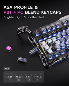 Clavier de jeu mécanique sans fil GravaStar Mercury K1 Pro, disposition 75 %, clavier personnalisé RGB, édition Cyberpunk - Product Image 5