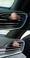 Désodorisant voiture magnétique en bois de noyer en forme de nuage, diffuseur d'huiles essentielles avec clip d'aération