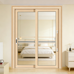 <span class=keywords><strong>GUAPO</strong></span> – Porte coulissante en alliage d'aluminium durable, insonorisée, anti-corrosion, design victorien, double vitrage trempé pour salle de bain et cuisine - Product Image 1