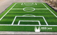 Gazon artificiel intérieur en plastique écologique non remplissable pour terrain de football, installation facile, qualité professionnelle