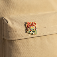 Broches en métal en forme d'états américains, vente en gros en vrac, fabriquées en Chine, broches de voyage personnalisées, broche émaillée Arizona