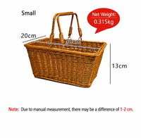 Panier de rangement rustique coloré en rotin PE écologique avec poignées pour la présentation de fruits en cuisine et les buffets de restaurant