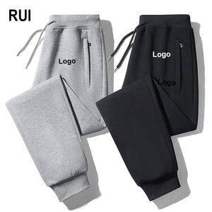 RUIQUWIN – Nouveaux pantalons de survêtement décontractés en toile épaisse pour hommes, grandes tailles, doux, respirants, avec poches zippées, pour le sport et le quotidien - Product Image 1