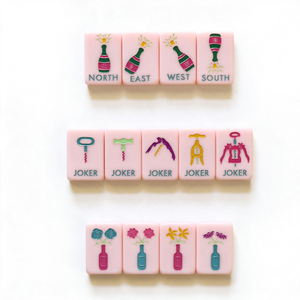 Set di Mahjong Americano di Lusso a Tema Vino Rosé per Tavolo da Mahjong Domestico, Intrattenimento e Relax - Product Image 3