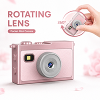Mini caméra numérique DC50S 2K 5MP CMOS avec objectif rotatif, caméra de poche porte-clés Fidget Spinner, partage MicroSD Android OTG