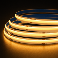 Bande lumineuse LED COB haute densité 576 LED/m, PCB 10 mm, double température de couleur, 12V 24V, CCT réglable, éclairage linéaire
