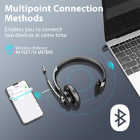 Casque téléphonique sans fil avec microphone antibruit Casque de bureau pour la communication professionnelle