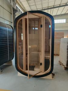 Venta directa de fábrica Sala de sauna de cedro rojo para 2 personas elegante estilo cubo a un gran <span class=keywords><strong>precio</strong></span> - Product Image 3