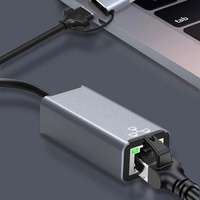 Carte réseau USB A / Type C vers RJ45 2 en 1, adaptateur Ethernet Gigabit 1000 Mbps