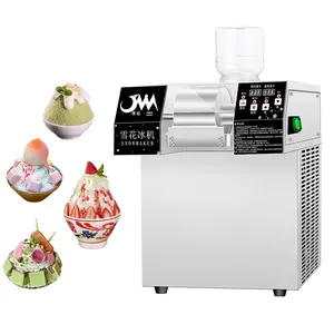 Mini Wholesale Industrial Automation Wide Drum Snow Ice Flake Maker Mesin Es Krim Bingsu Machine Malaysia Japan Trade Air Cooled