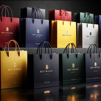 Sacs en Papier Personnalisés Écologiques de Luxe pour Boutiques de Détail, Emballage Cadeau, Sacs en Papier Kraft Noirs pour Vêtements