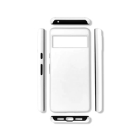Coque de téléphone vierge pour sublimation DIY pour Google Pixel 8 8 Pro, coque de téléphone en TPU+PC avec plaque en aluminium pour transfert thermique