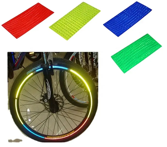 새로운 자전거 자동차 휠 반사 테이프 고 반사 스티커 림 빛 어두운 반사 스티커
