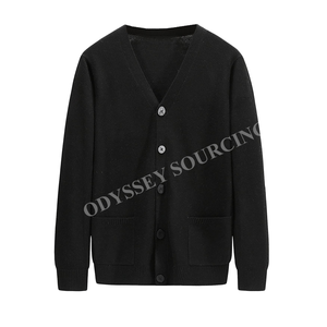 Cárdigan elegante para hombre, suéter 100% de algodón, diseño elegante antiarrugas para capas, ropa informal de invierno - Product Image 6