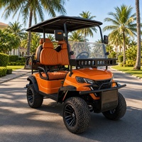 Voiturette de golf électrique 4 places 72V 7.5KW à moteur AC et batterie au lithium pour parcs de tyrolienne et plateformes de travail, avec stationnement électromagnétique