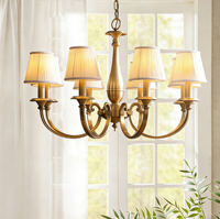 Plafonnier LED moderne pour chambre à coucher, luminaires suspendus, lustre en laiton de luxe pour salon, éclairage intelligent pour maison connectée