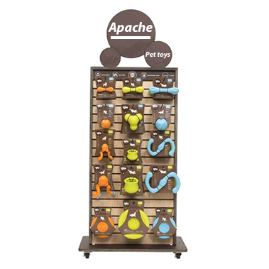 Apache Customizable Modern Wooden Display Racks Painted for Pet Food and Toy Storage for Pet Shop Display — view 2