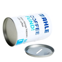 Vente en gros d'huile en forme de tambour alimentaire boîte en fer blanc personnalisée tirelire tirelire boîte d'emballage cadeau alimentaire en métal