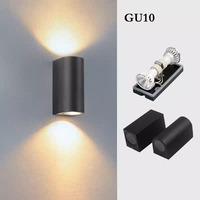 Applique murale LED extérieure double tête GU10, étanche IP65, avec ampoule remplaçable pour jardin