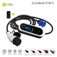 Zencar Epro 32A 7KW Smart EV Charger Tipe 2 Pengisi Daya Mobil Listrik Portabel Cepat Bersertifikasi TUV CB dengan Aplikasi Pengisian Daya Mobil Listrik