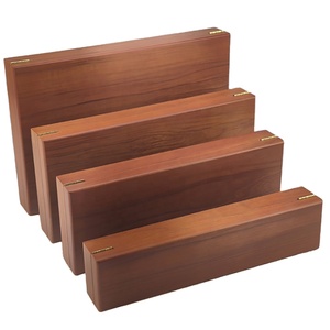 Newest Engrave logo luxury Wholesale natural wooden knife box