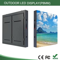 P8 Modul Tampilan Video LED SMD Warna Penuh RGB Luar Ruangan 320X160Mm 40X20 Titik Kecerahan 5000cd 2525LED Garansi 2 Tahun IP65