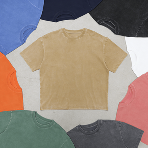 Camiseta de Alta Calidad 100% Algodón 250-270 Gsm con Lavado Ácido, Camiseta Oversize para Hombre, Personalizable, Lisa, con Lavado Ácido, Estilo Vintage - Product Image 2