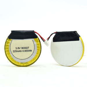 Li-ion LiPo battery 363027 <strong>3</strong>,7 V 225mAh round lithium polymer battery - Product Image 2