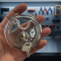 Kit de serrures circulaires transparentes en plastique anti-rouille pour la formation visuelle, avec 2 extracteurs de clés et outils de serrurier