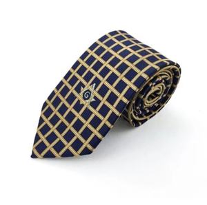 Corbata masónica estampada de nuevo diseño de tela de seda 100% de alta calidad para hombres corbata de masón personalizada - Product Image 5