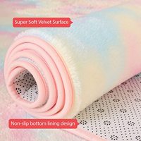 Arc-en-Couleur En Peluche Fourrure Douce Maison Enfants Shaggy Tapis Tapis Super Doux Chambre Tapis