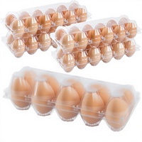 Plateau à œufs empilable en plastique PP recyclable à 15 alvéoles, durable, écologique, transparent, avec logo personnalisé, boîte à œufs robuste, emballage pour œufs de qualité supérieure