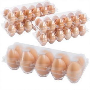 Bandeja para Huevos Apilable de 15 Celdas, Reciclable, de Plástico, Duradera, Ecológica, Transparente, Caja para Huevos Resistente, Contenedor para Empacar Huevos - Product Image 1