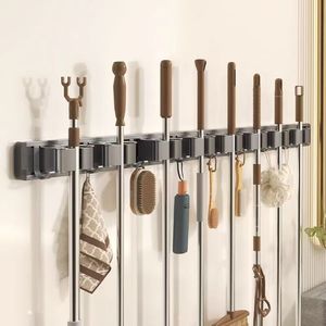Mop Wall Hanging Clip Stainless Steel Rectangle Punch Free Wall Mounted Storage Hook For Bathroom Broom Holder - Product Image 3