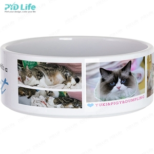 PYD Life - Platos <span class=keywords><strong>de</strong></span> Cerámica para Comida y Agua para Mascotas, Perros y Gatos, Diseño Moderno Personalizable por Sublimación, para Acampar - Product Image 6