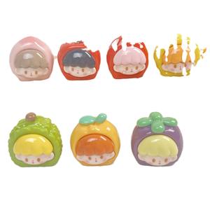 Chaîne de clés en résine DIY avec motif de fruits en trois dimensions, visage lumineux, accessoires en résine pour la fabrication de chaînes de clés - Product Image 2