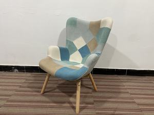 Usine personnalisé bois <span class=keywords><strong>Patchwork</strong></span> <span class=keywords><strong>fauteuil</strong></span> Contour chaise tissu Offre Spéciale salon maison meubles de salon confortable canapé chaise - Product Image 6