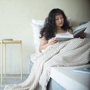 Morbido <span class=keywords><strong>letto</strong></span> in cotone viscosa di bambù stile Waffle getta coperta per camera da <span class=keywords><strong>letto</strong></span> e <span class=keywords><strong>divano</strong></span> - Product Image 4