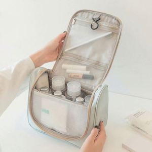 Travel Portable Oxford Cloth Beauty Cosmetic Case Hanging Makeup Toiletry Bag With <b>Hook</b> - Product Image 5