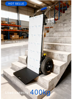 Chariot électrique pliable homologué JG, 250 kg, 400 kg, robuste, à quatre roues, pour monter les escaliers, avec batterie, certifié CE