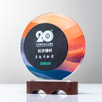 Trophée en cristal gravé au laser personnalisé HDW, base en marbre, design créatif, trophée en cristal et marbre, cristal artisanal