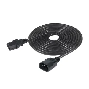 3Ft Ac C13 Iec C14 Female Plug Connector Usa Power Cable Reel Extension Cord